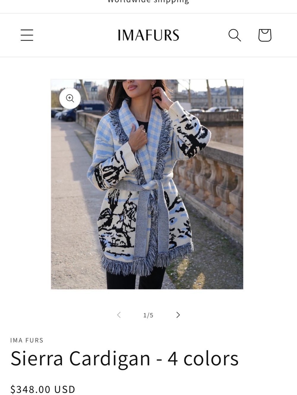 IMA FURS
Sierra Cardigan